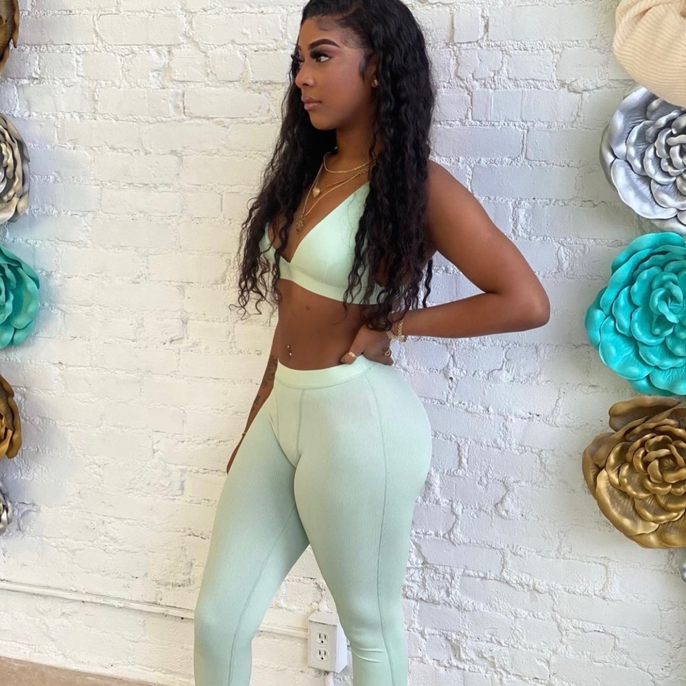 Mint green legging set